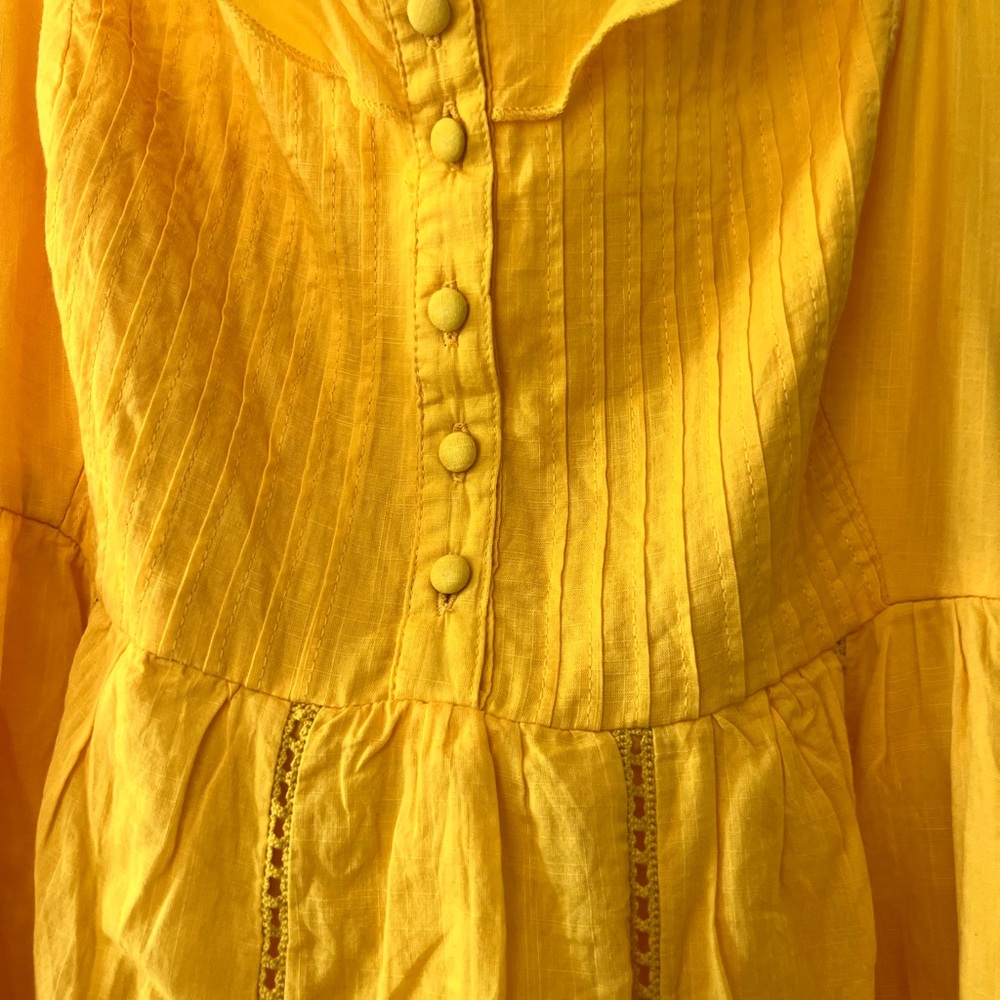 New with tags s bright yellow Maeve sun dress